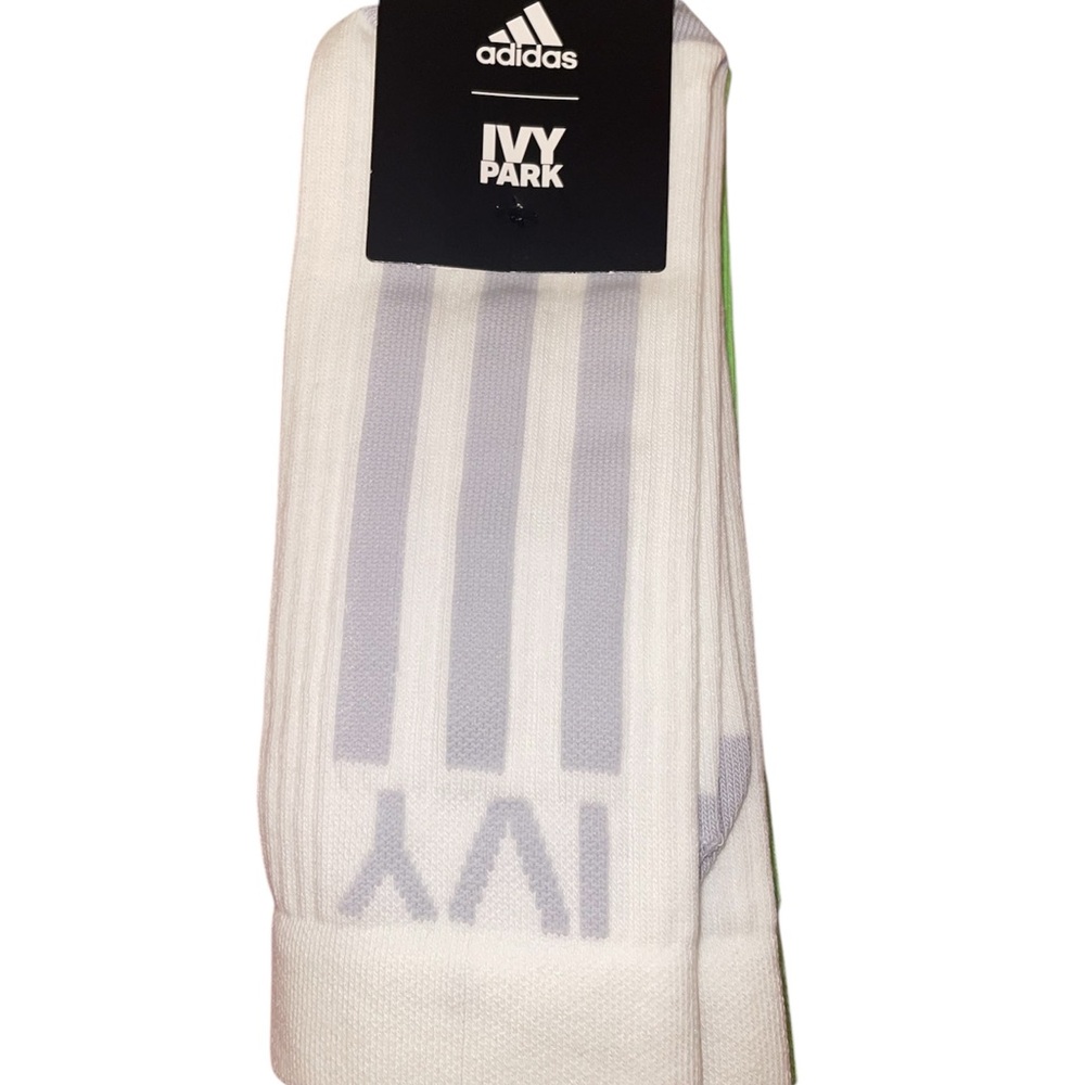 IVY PARK White and Gray Striped Socks
